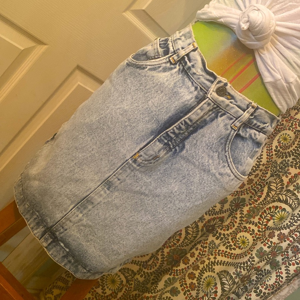 Vintage Blue JORDACHE Denim Jean Pencil Skirt - Picture 7 of 15